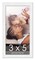 3x5 Solid Wood Picture Frame with UV-Resistant Acrylic & Acid-Free Backing, Available in 6 Finishes: Matte Black, Matte White, Metallic Bronze, Silver, Natural Wood Grain & Mahogany